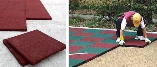 Укладка резиновой плитки